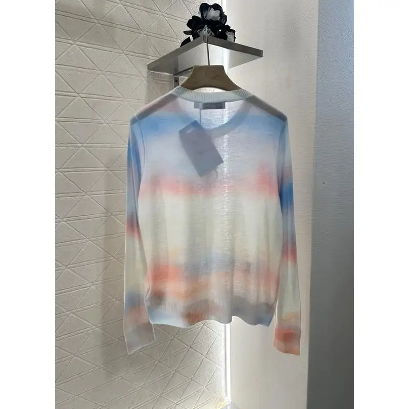 

2025 New Spring Simple Fashion Western Style Gradient Color Design Sense Loose Slimming Casual Lazy Style For Woment