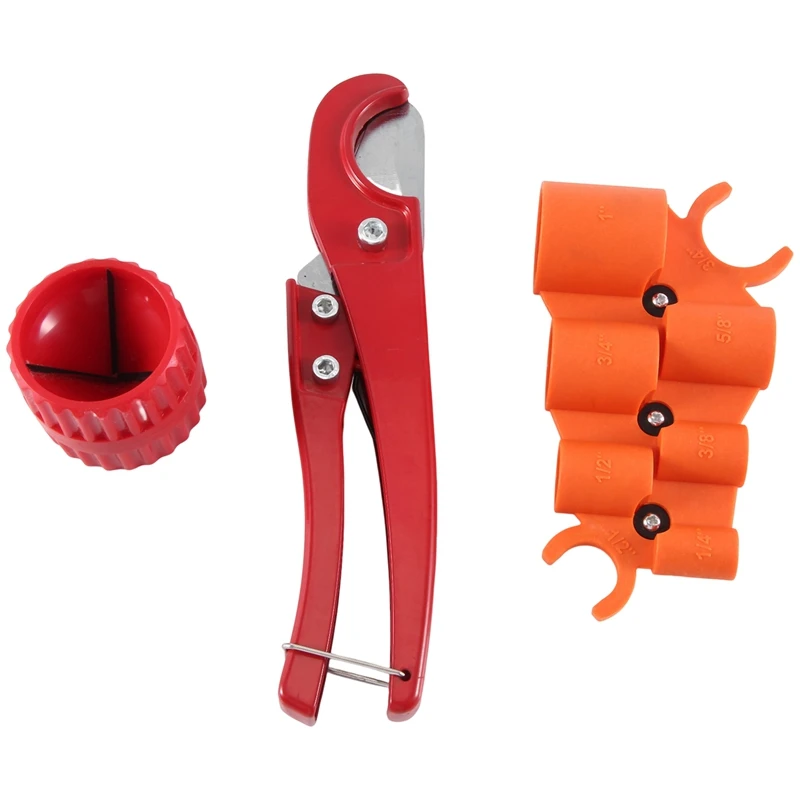 

Deburring Tool Kit,PVC Pipe Tubing Cutter Depth Gauge And Pipe Cutter Tool, Inner Outer Reamer Pipe Tubing Chamfer Tool