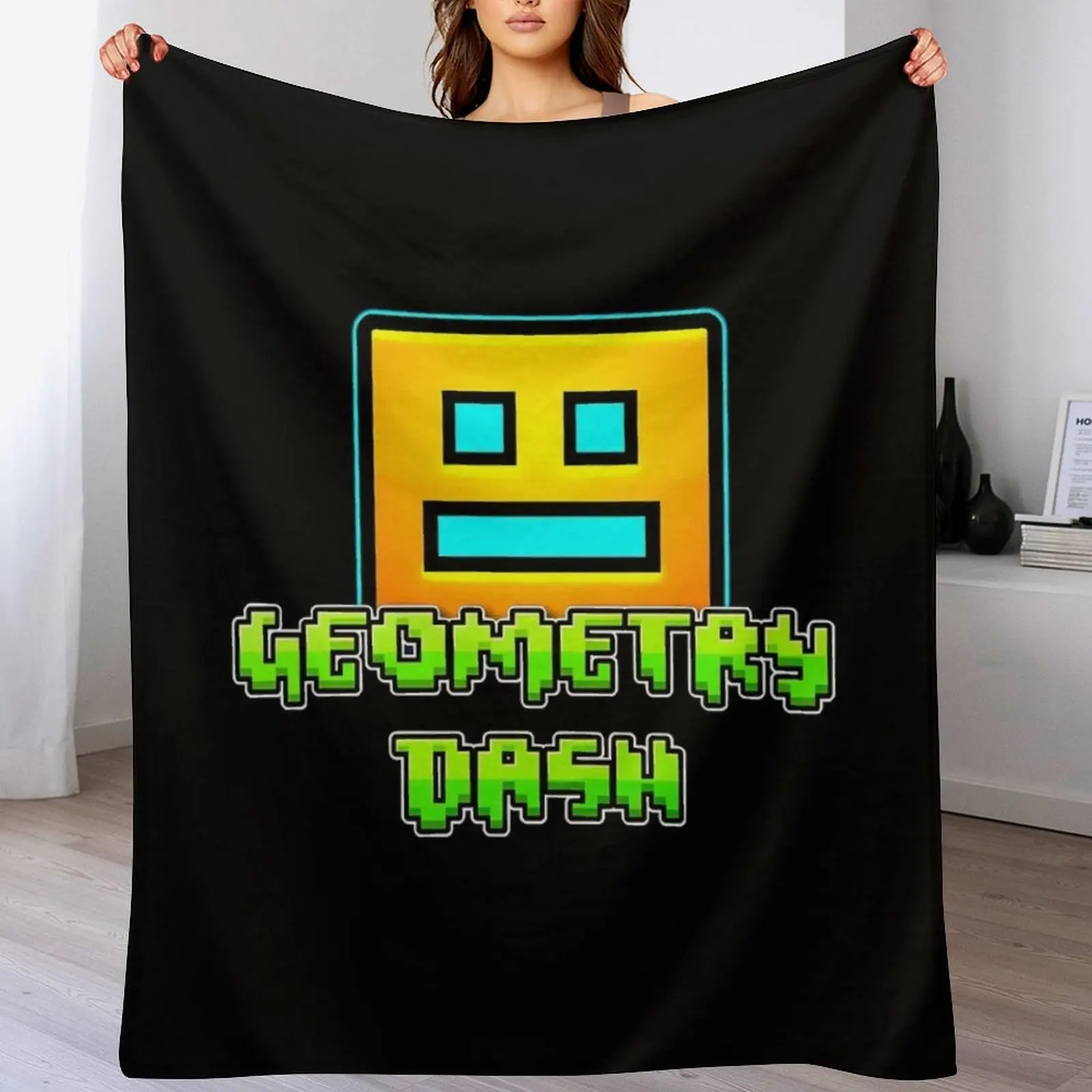 Geometry Dash Throw Blanket Tourist Decorative Throw Blankets