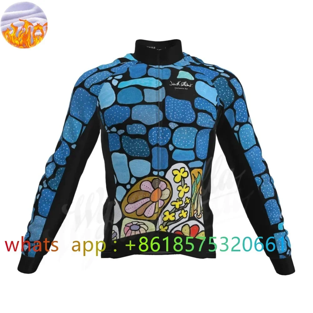 

Slopline 2023 Winter Jacket Thermal Fleece Men Cycling Jacket Long Sleeve Cycling Bike Clothing Pro Team Light Keep Warm Jacket