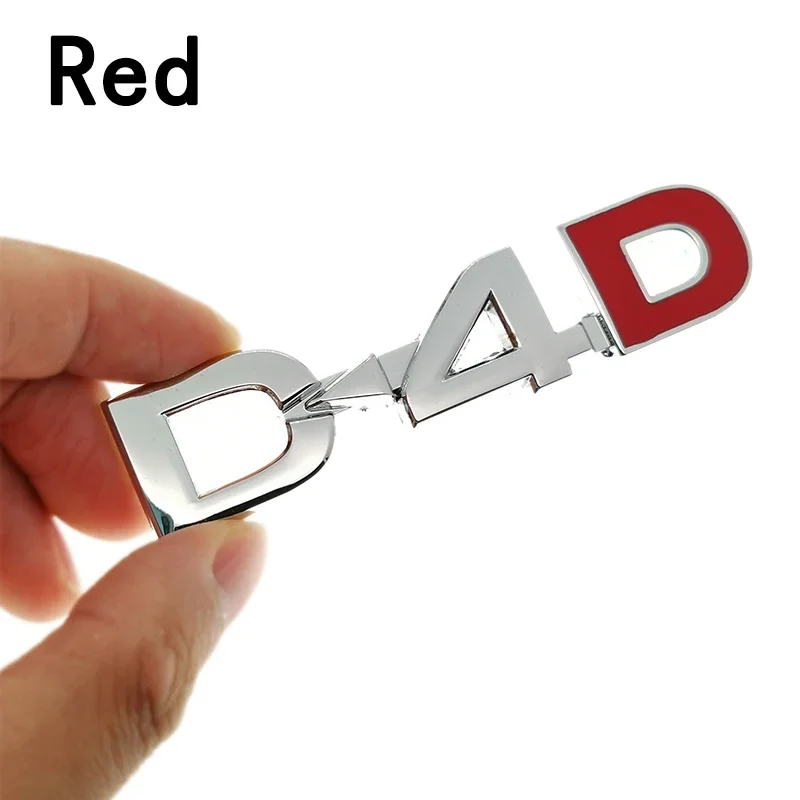 3D Zinc Alloy Metal D4D Glossy Chrome Emblem Badge Decals Car Sticker for Camry Highlander Yaris Corolla avensis hilux