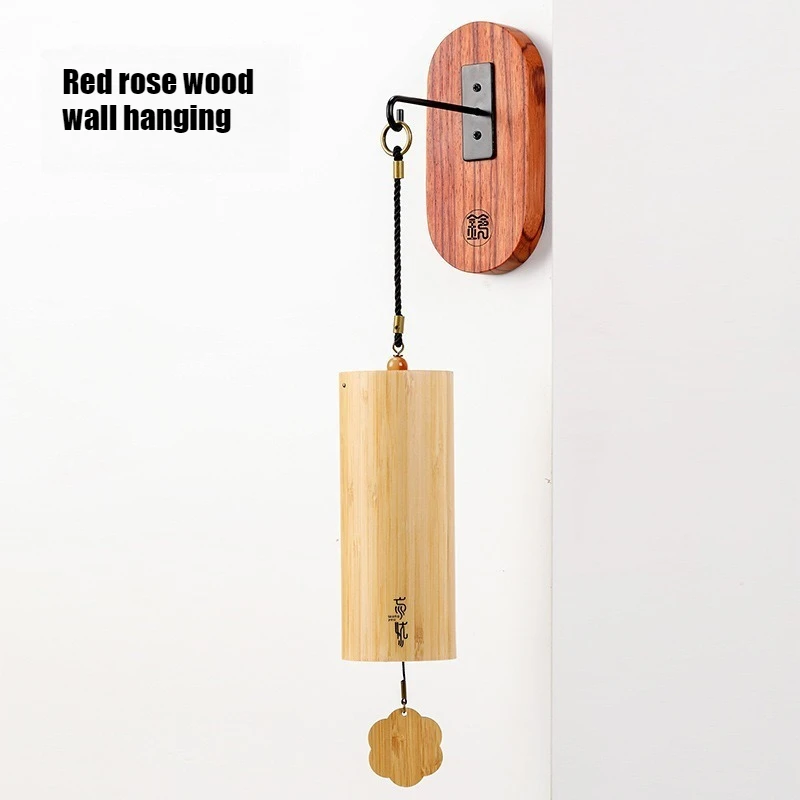 Walnut Wood Wind Chimes Bracket Red Rosewood Hand Bell Display Stand Handbell Storage Wall Hanger Wall Mounted Bell Hanging Rack
