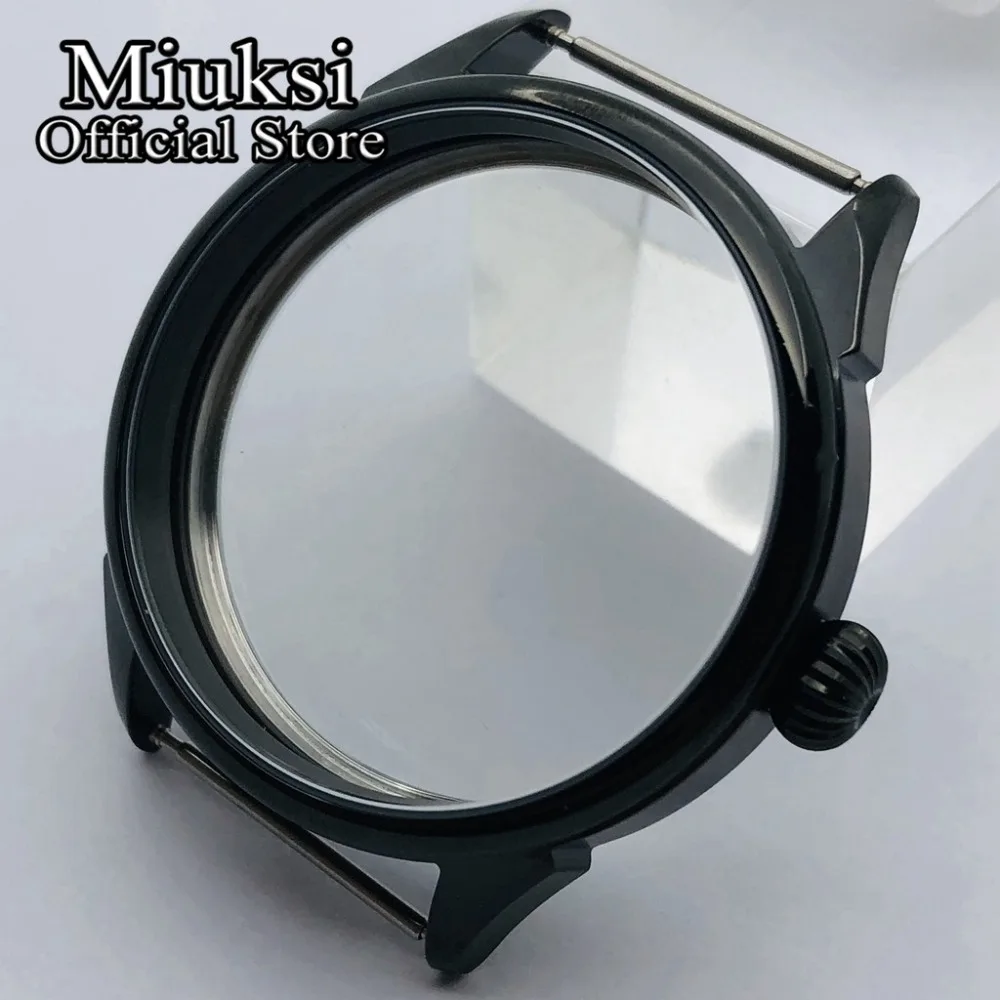 Miuksi 42 mm czarna obudowa PVD pasuje do mechanizmu serii ETA 6497 6498 Seagull ST3600 ST3620 ST36 — zdjęcie 2