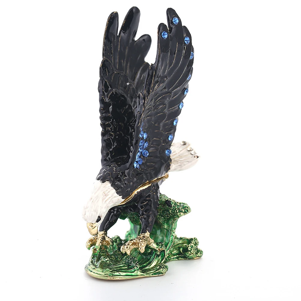 

Eagle Ornaments Enamel Painted Home Decor Tabletop Adornment Crafts Office Gifts Colorful Design Long Lasting Use