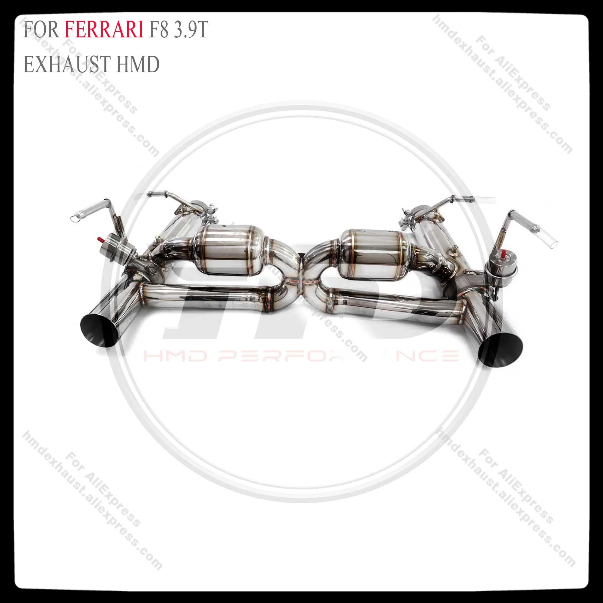 

HMD Stainless Steel Exhaust System Performance Catback for Ferrari F8 3.9T Valve Muffler