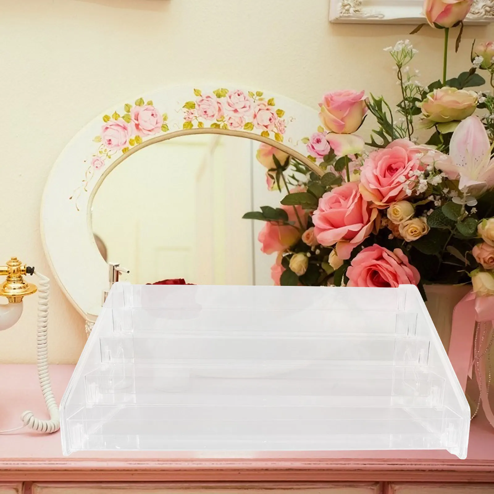 

1Pcs Clear Nail Polish Rack Acrylic Organizer Display Stand Multi-Layer Storage for Dressing Table Essential Oils Lipsticks