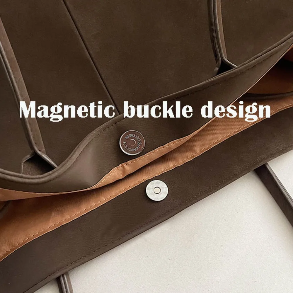 

Модная универсальная сумка-тоут из искусственной замши, однотонная, на плечо, большая вместительная сумка для женщин