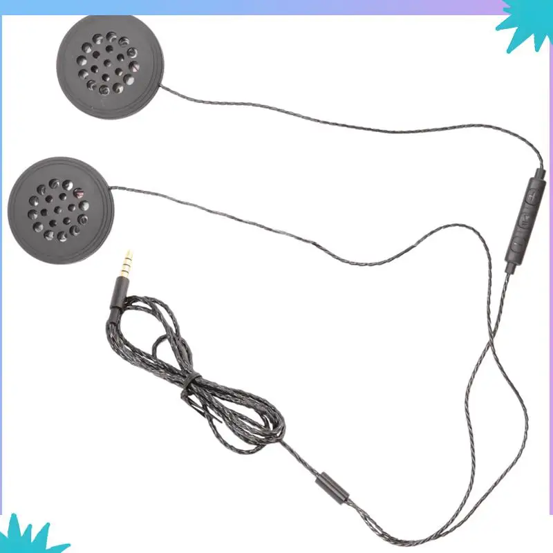 ABZW 2X 오토바이 헬멧 헤드셋 스피커 3.5Mm 잭 유선 헤드폰 이어폰 헤드폰 (오토바이 용 HD 마이크 포함)