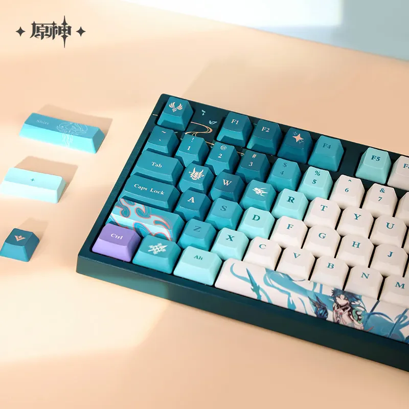 Anime jogo oficial genshin impacto xiao tema teclado mecânico teclado mecânico periféricos de jogos entretenimento presente