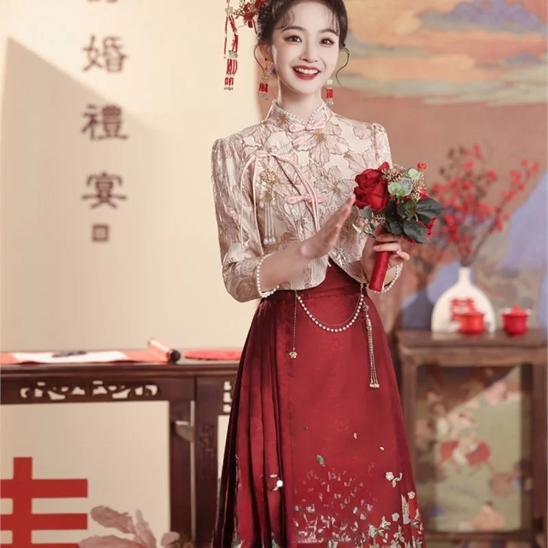 Neues chinesisches Toastkleid mit elegantem Temperament