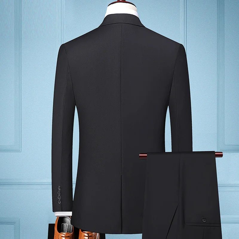 Setelan Jas Formal Tiga Potong Gaya Korea untuk Pria 2025, Profesional untuk Bisnis, Pengiring Pengantin, Pakaian Pernikahan, Jas Profesional yang Pas di Badan
