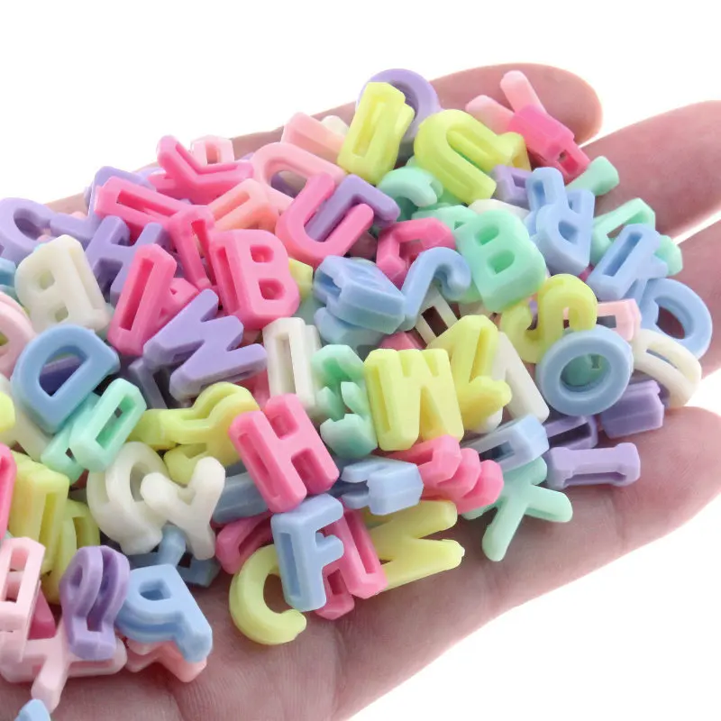 100-300Pcs/Lot  Letter Acrylic Beads Flat Alphabet Spacer Beads For Jewelry Making Handmade Diy Bracelet Necklace Accessories