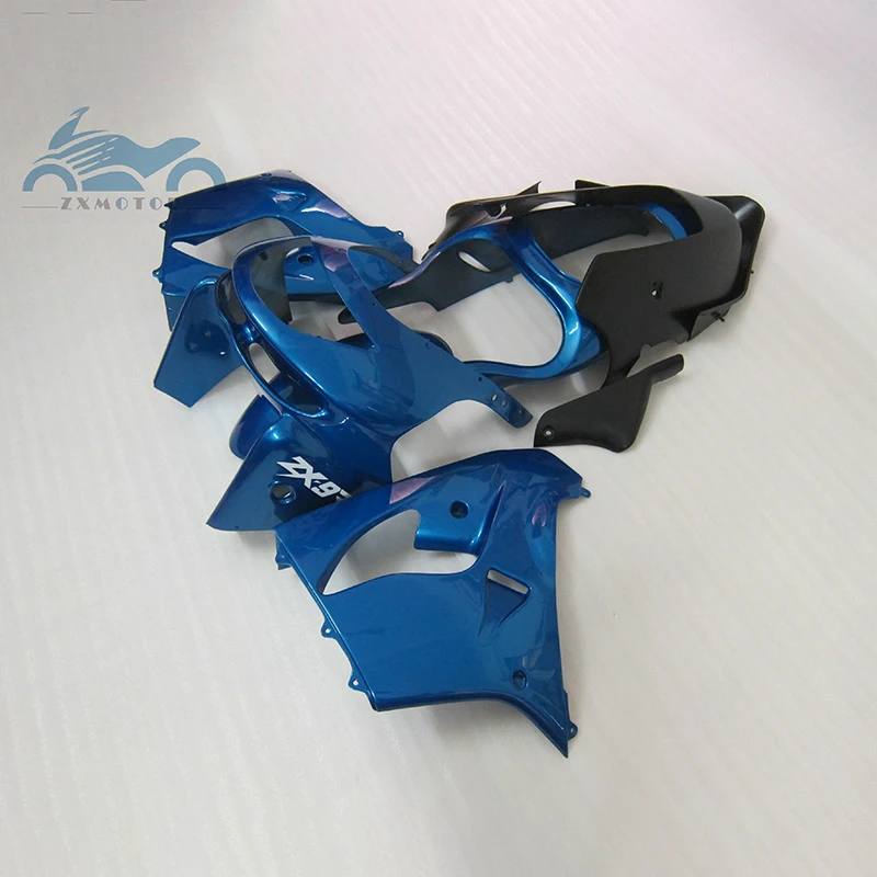 Custom motorcycle fairing kits for KAWASAKI Ninja 1998 1999 ZX9R ABS plastic sports fairings kit 98 99 ZX 9R blue body parts