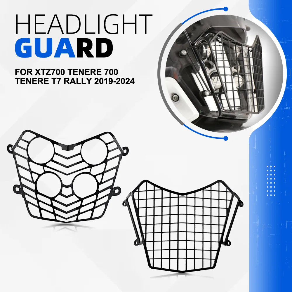 

Tenere700 Headlight Guard For Yamaha XTZ700 Tenere 700 Tenere T7 Rally 2019-2023 2024 Motorcycle Headlamp Grill Protection Cover