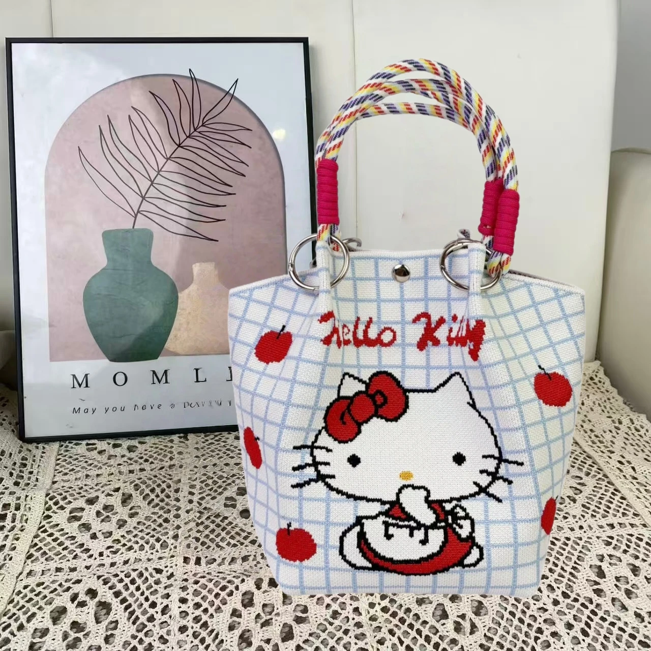 

Изысканный мультяшный милый модный элитный тренд, портативная сумка на плечо, легкая и большая вместительная сумка для покупок, дорожная сумка, подарочная игрушка