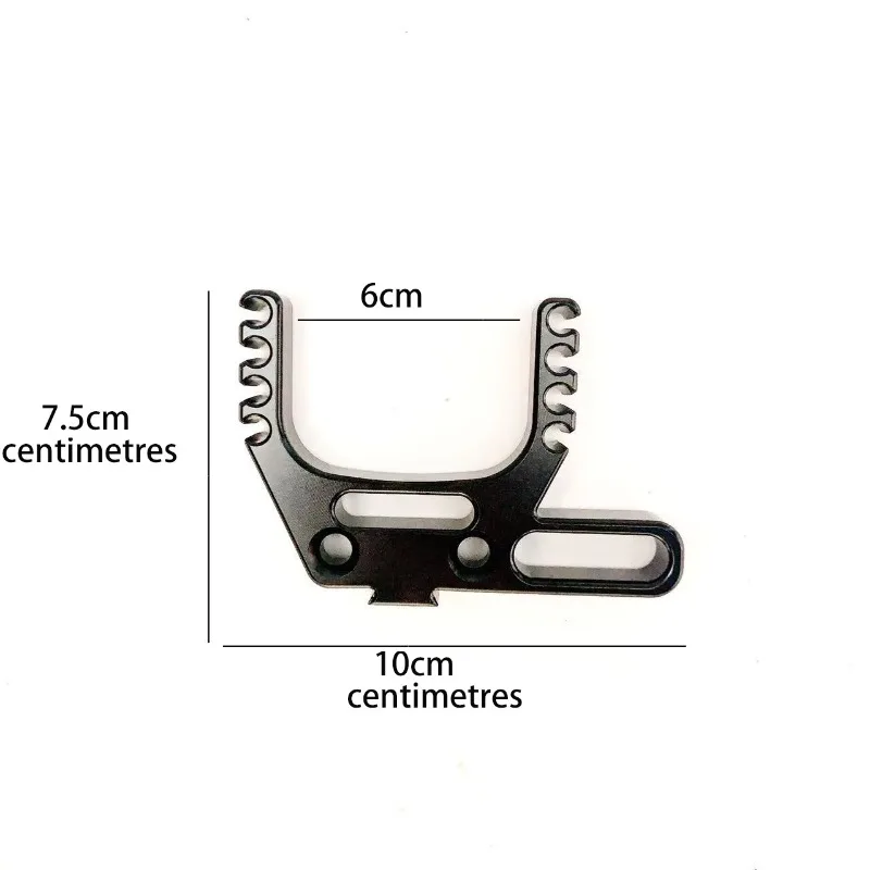 Slingshot Head Aluminum Alloy Material Owl Accessories Large Support Head 35 Holes Eight Strands Round Leather