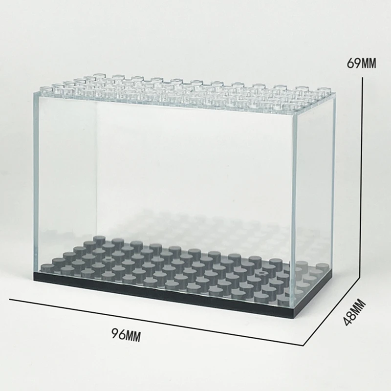 Display Box Container Stofdicht Transparant Cover Accessoire Basisset Stad DIY Model Bouwstenen Bakstenen Speelgoed Voor Kinderen Cadeau