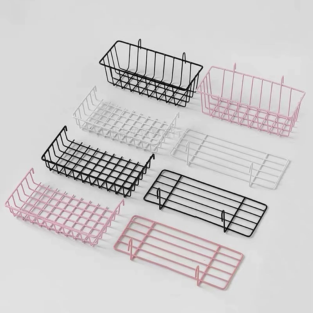 Storage Basket Grid Shelving Tray Hanging Basket Hanging Iron Art Storage Basket Decorative Display Rack Home Decoration