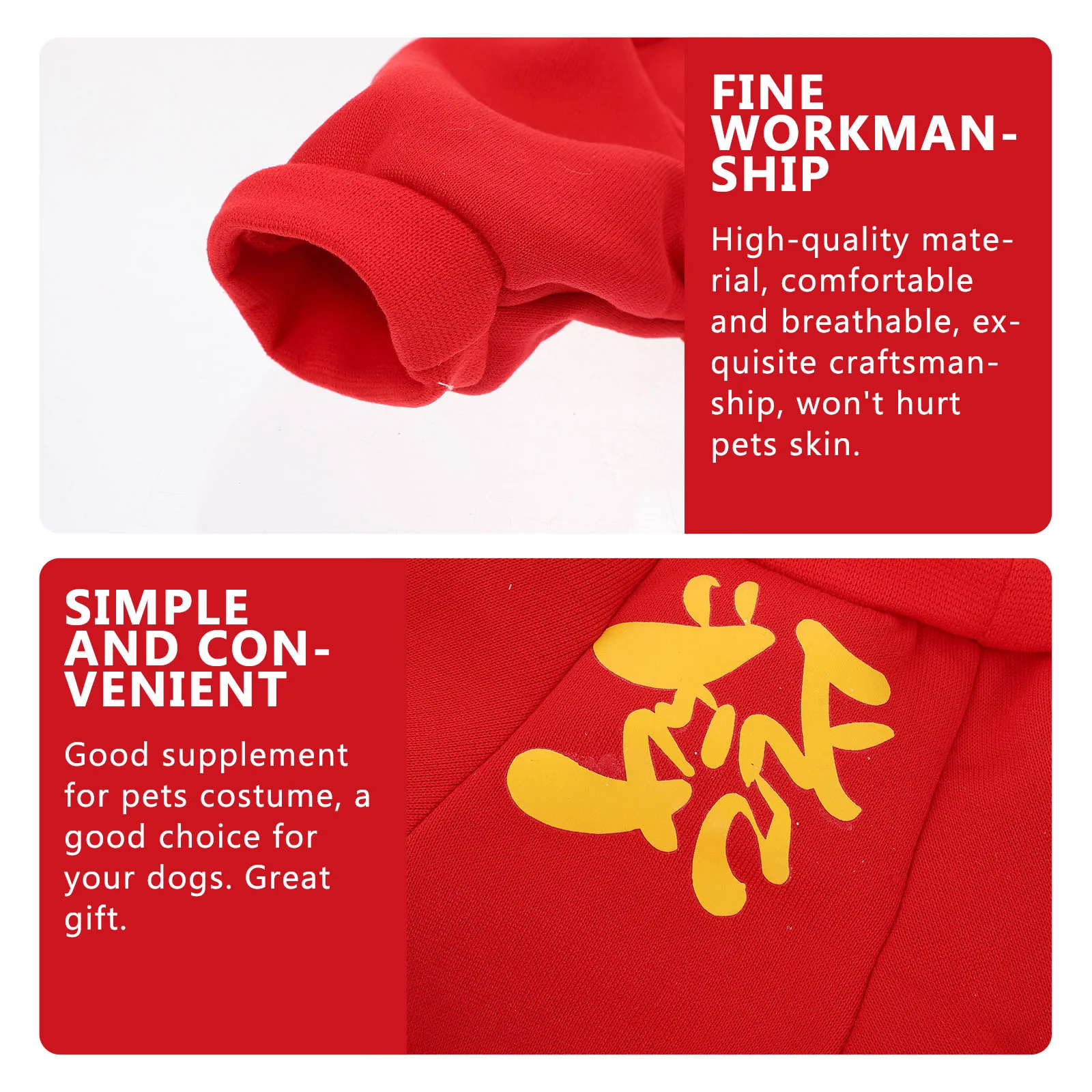 

Pet Costume Dog Funny Clothing High-quality Polyester Breathable Comfortable Craftsmanship Lightweight Christmas New Year Outfit