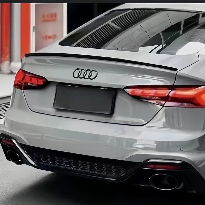 Auto Hinten Stamm Dach Lip Spoiler Splitter Flügel für Audi A5 A5 S-Line S5 F5 4 Tür 2017-2024 S Stil Hinten Boot Spoiler Flügel Tuning