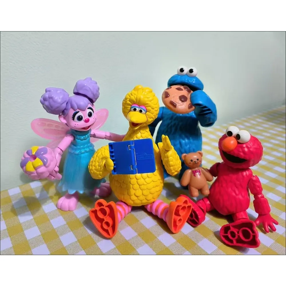 BLOKEES Sesame Street Building Big Bird Monster Bert Movable Ornaments Cookie Ernie Elmo Toy Model Stitching Gift in Stock