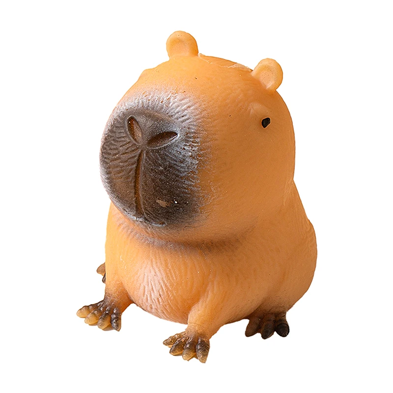 การ์ตูน Kawaii Capybara Pinch ของเล่นสร้างสรรค์ตลกบีบบรรเทาความเครียดตุ๊กตาช้า Rebound Super Soft ของเล่นขนาดเล็กสําหรับของขวัญเด็ก