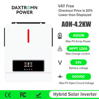 Daxtromn 4.2KW Hybrid Solar Inverter 48V 500VDC 220V 120A MPPT Pure Sine Wave Inverter With BMS Solar Charger