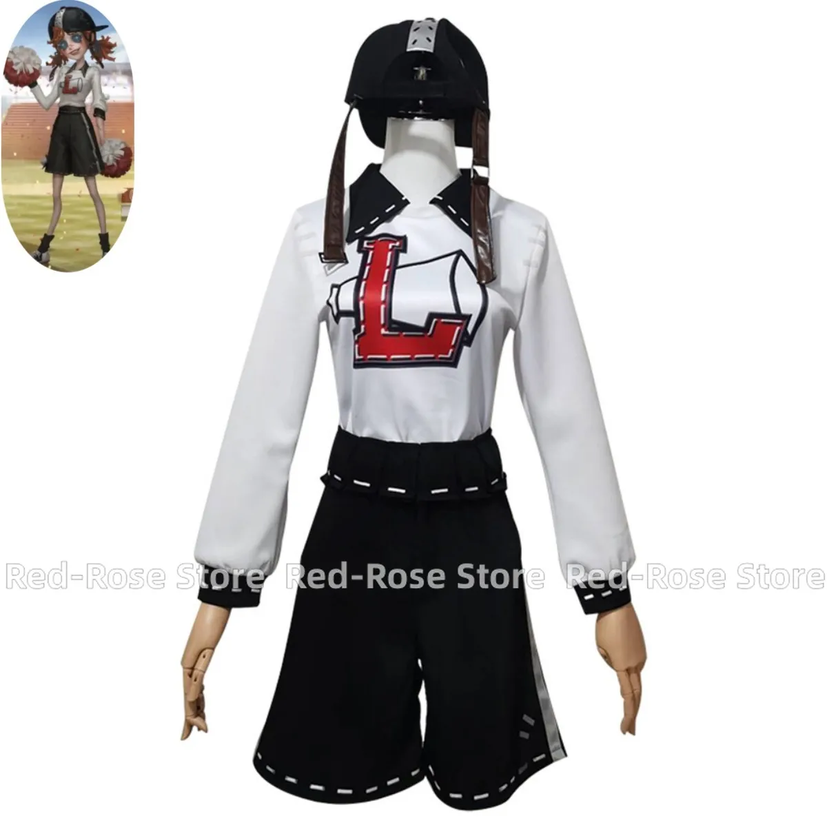 Anime Game Identity ⅤLily Barriere Cheerleader Cosplay Costume Survivors Wig Gymnastic Clothing Woman Kawaii Carnival Suit