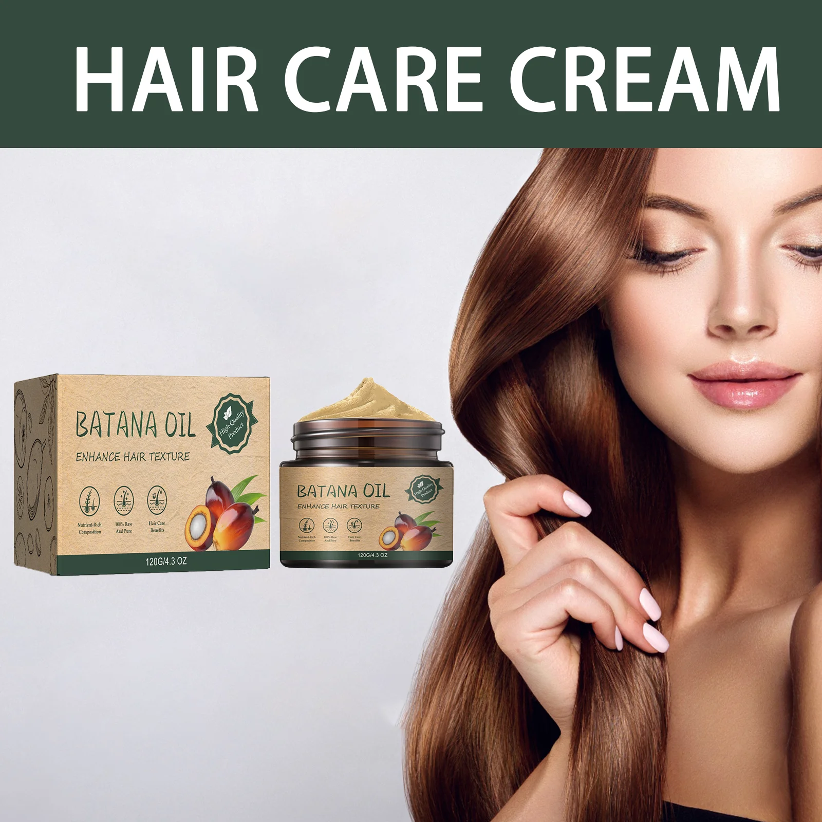 Batana Oil Hair Care Cream Deeply Repair Moisturize Scalp Reduce Dryness Relieve Knotting State Improve Frizz Hair Smooth Cream