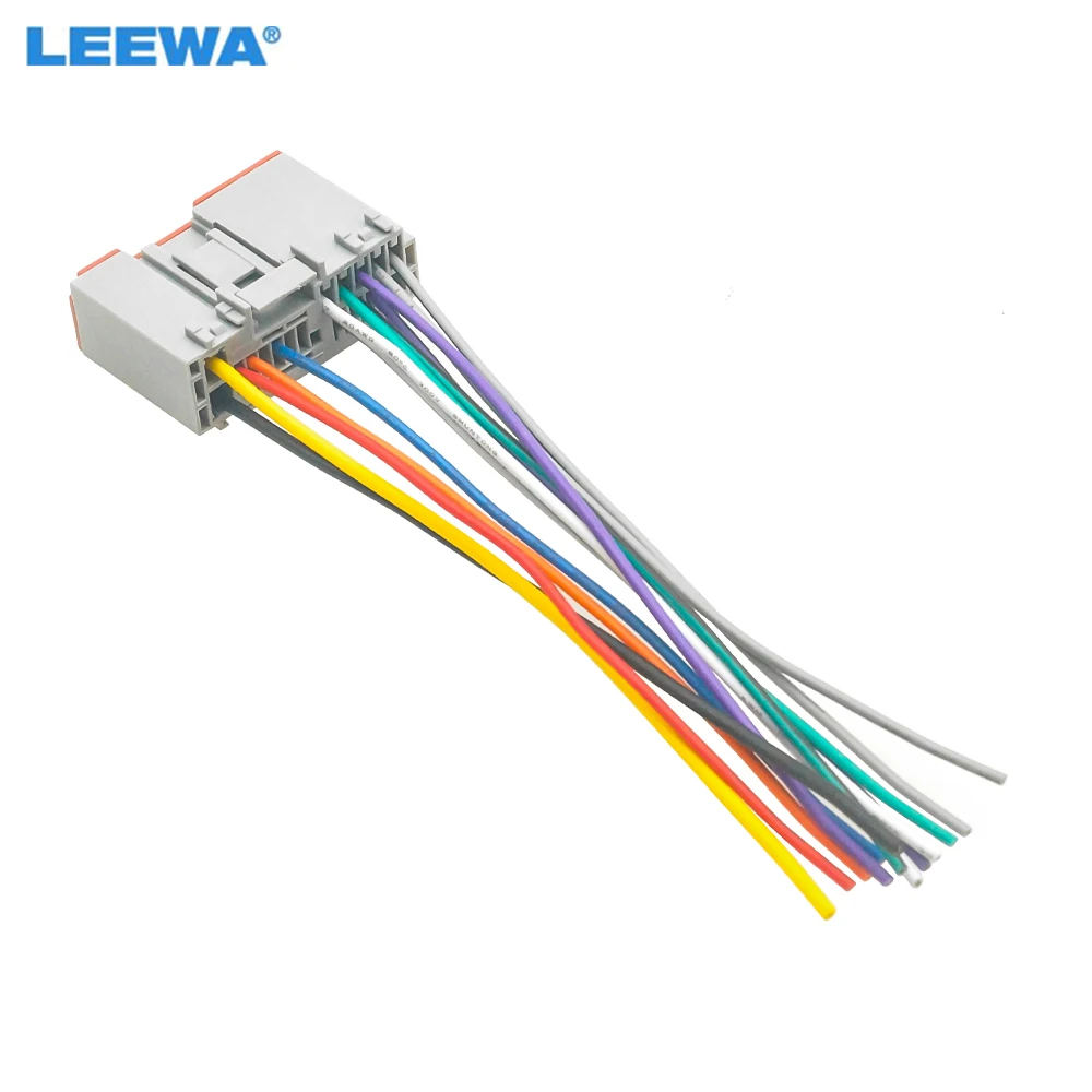 LEEWA 1PC Car Radio Player Wiring Harness Audio Stereo Wire Adapter for LINCOLN Mark LT/Navigator/Zephyr OEM Factory Radio