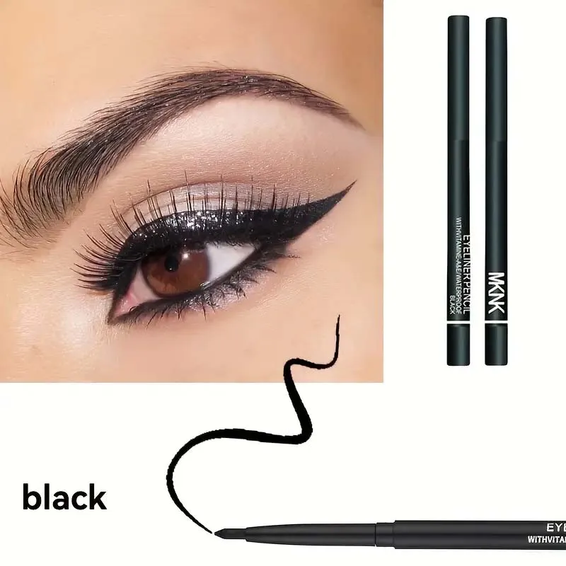 ดินสออายไลเนอร์สีดํากันน้ําเพรียวบาง - กันรอยเปื้อน, กันเหงื่อ, เป็นมิตรกับผู้เริ่มต้นสําหรับการแต่งหน้าตาที่หนา