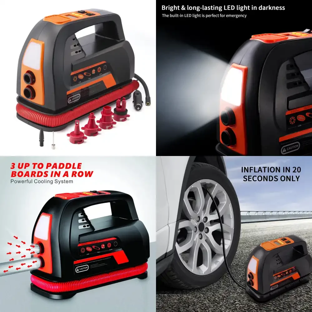Qwinn （2026）hotHigh Pressure Paddleboard Pump DC Car ConnectorFast Portable SUP Air Pump Car Connector