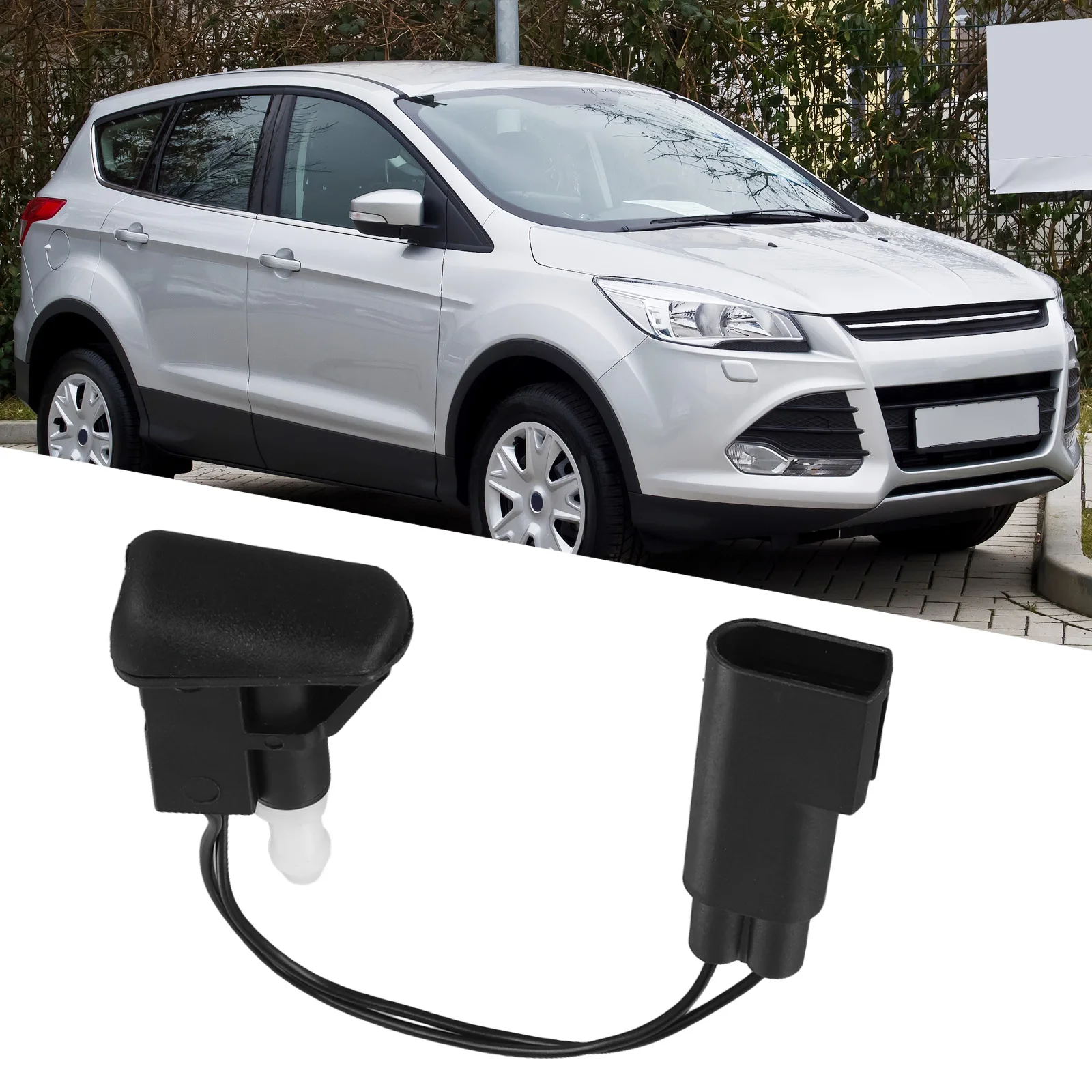

Wiper Nozzle Windscreen Washer Jet Kit For Ford For Kuga For Mk2 ABS Black 2021969 CV4417666AC Car Accessories Windscreen Wipers