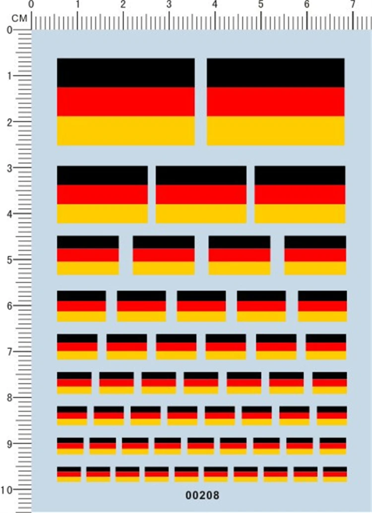 Germany Flags Water Slide Decals for Military Model Kits 00208