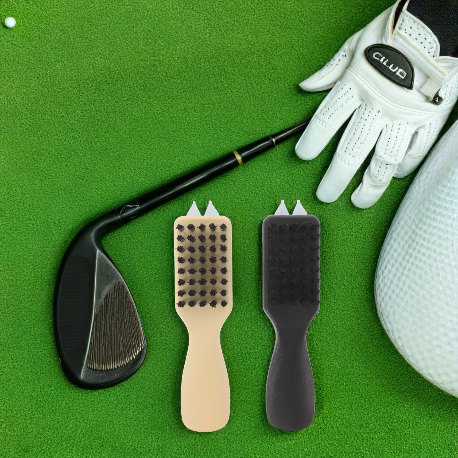 

2 Pcs Cleanser Golf Cleaning Brush Scrub Spike Wrench Tool Maintenance Shoes Groove