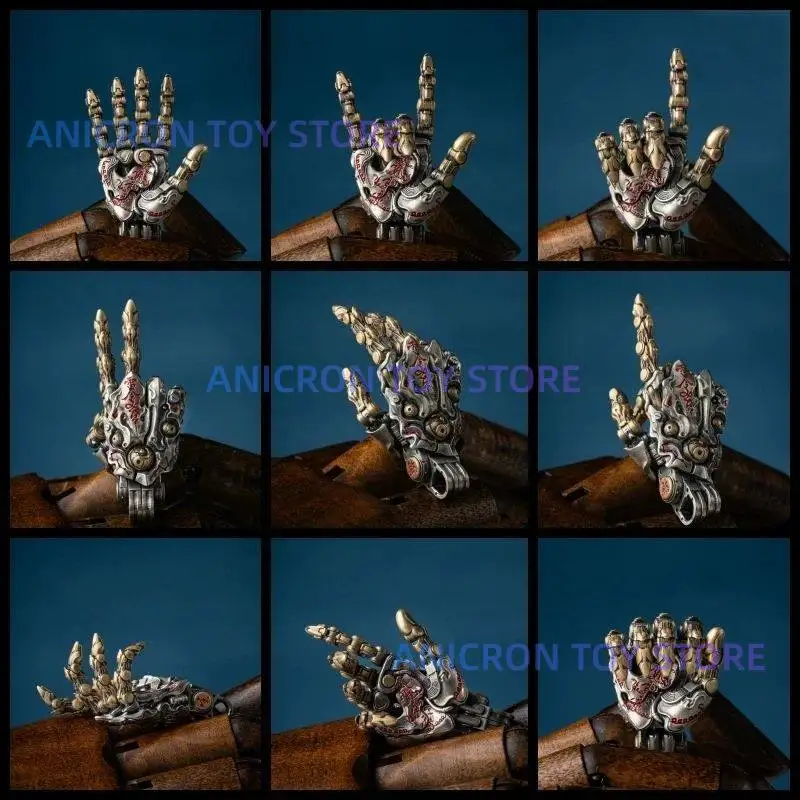 มือหุ่นยนต์สไตล์พังก์พร้อมส่ง ของแท้ใหม่ จี้ห้อยเคลื่อนไหวได้ ของตกแต่งขนาดเล็กสำหรับคลายเครียด ของประดับตกแต่งโต๊ะ
