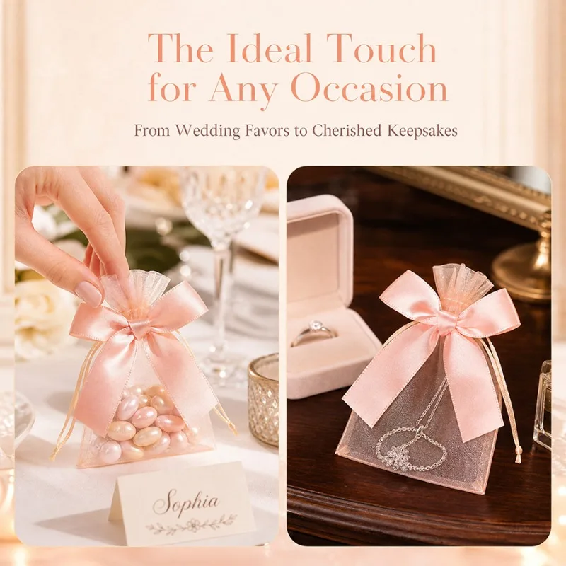 10/20pcs Pink Bow Gift Bags Tr - Art Craft And Cloth review and price