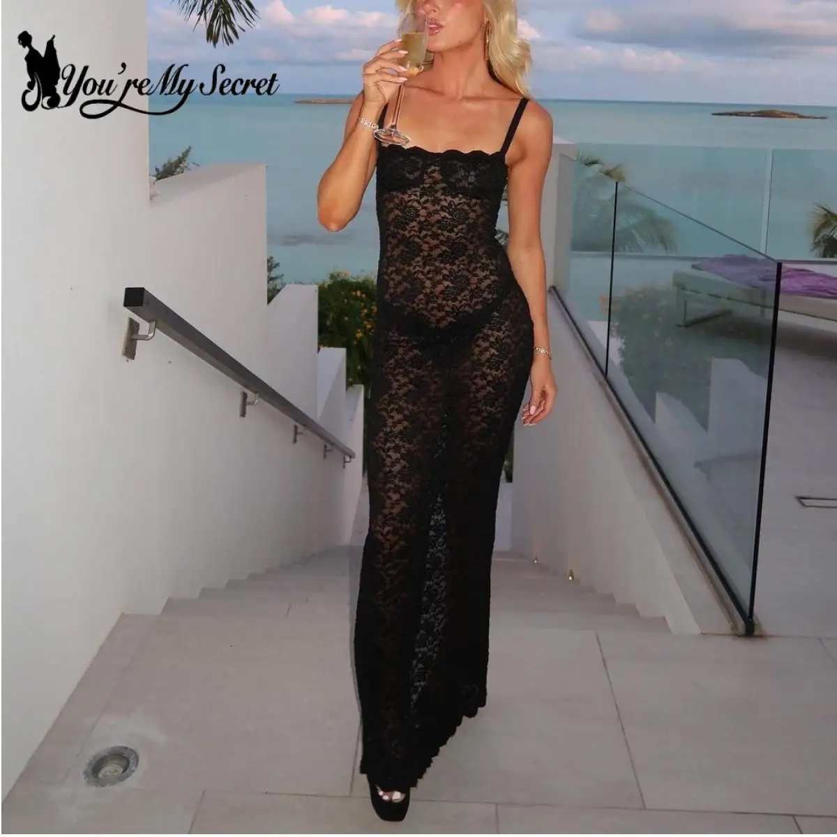 Robe débardeur en dentelle pour femmes, Sexy, amincissante, asymétrique épaule dénudée, sans bretelles, sans manches, robe d'été moulante, coupe cintrée