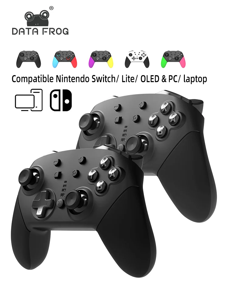 DATA FROG Wireless Bluetooth-Compatible Gamepad Compatible Nintendo Switch Pro Controller Joystick For PC/Switch OLED