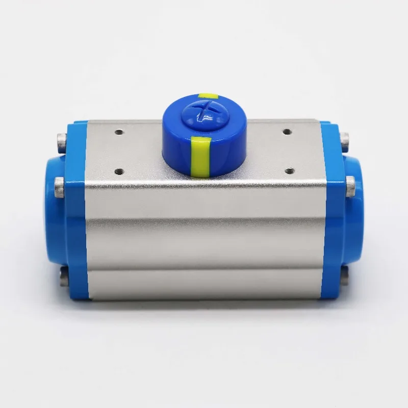 Single/Double Acting Pneumatic Actuator Blue 90 Degree Rotary Pneumatic Valve Actuator Ball Structure
