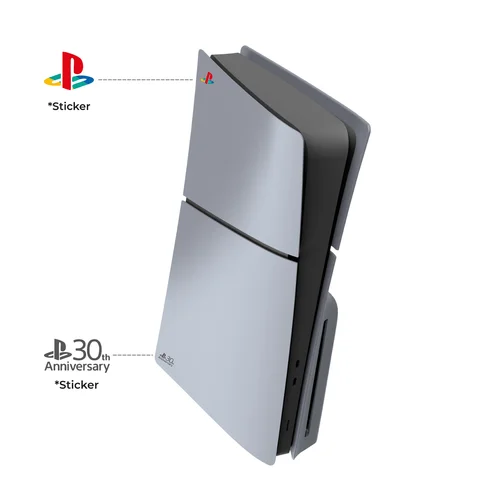 Imagen 2 del producto Placas frontales de repuesto personalizadas grises de edición limitada con piel de logotipo y pegatina del 30 aniversario, carcasa de cubierta ABS para consola PS5 Slim