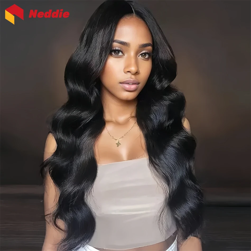 Brazilian Black Color Body Wave Free Wig Glueless Preplucked Bleached Knots 100% Human Hair Wigs Ready to Wear for Women on Sale