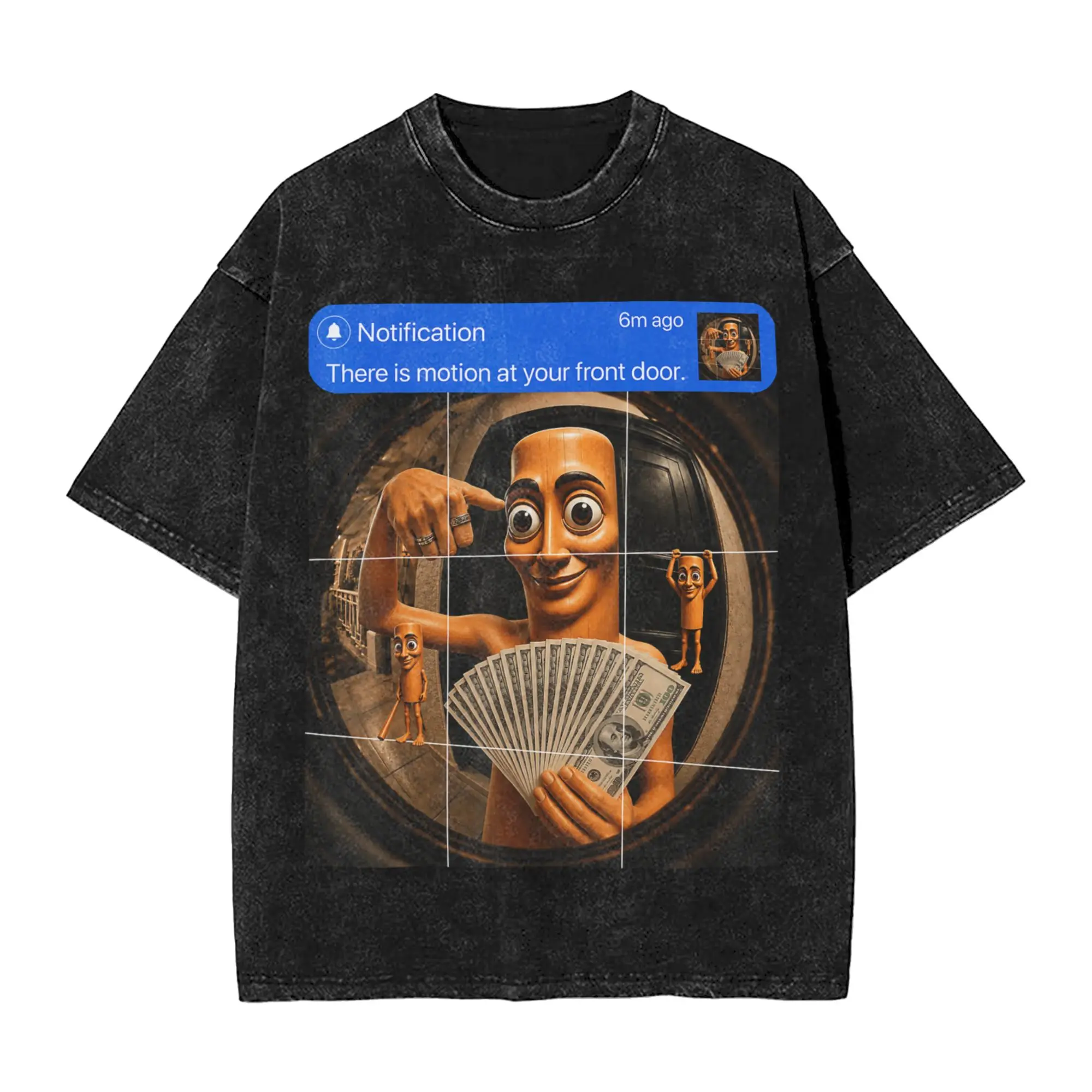 There is Motion At Your Front Door Tung Tung Tung Sahur Meme T-Shirt for Men  Cotton Tee Shirt Round Neck Short Sleeve T Shirt