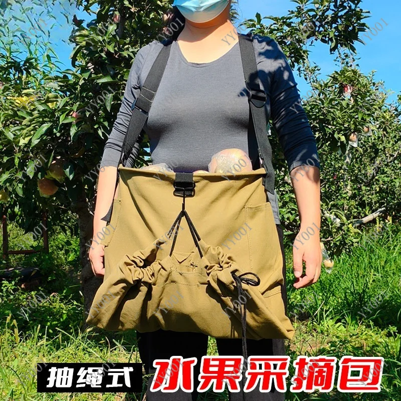 Multifunctional Canvas Harvest Bag Fruit Picking Tool For Garden Vegetable Collection
