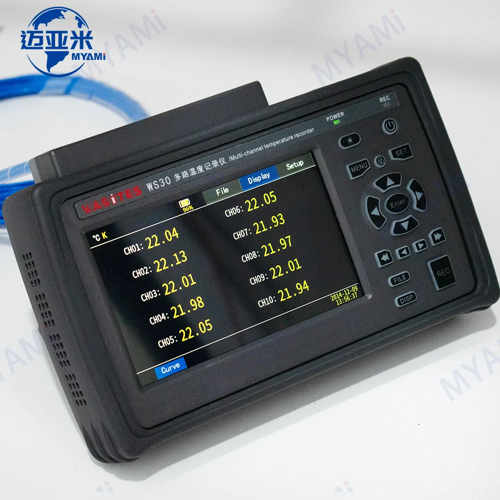 Myami Ws30 10 Channels Temperature Measuring Device High Precision 3 Display Modes Temperature Data Record Logger Instruments