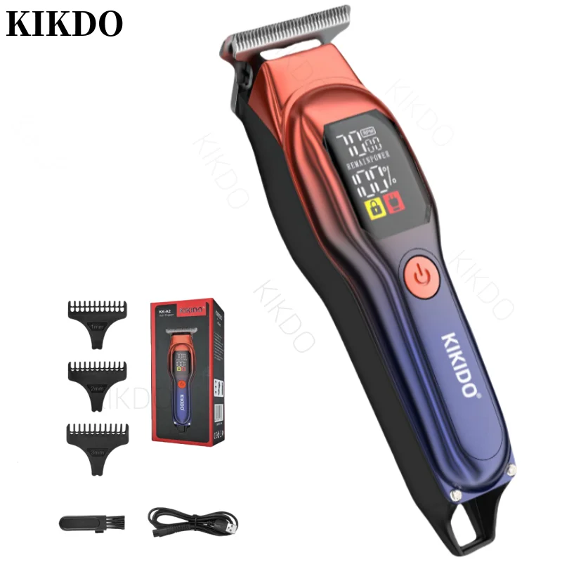 

KIKIDO KK-A2 Barber Cordless Hair Trimmer 0mm Zero Gapped Carving Clipper Detailer Professional Electric Finish Cutting Machine