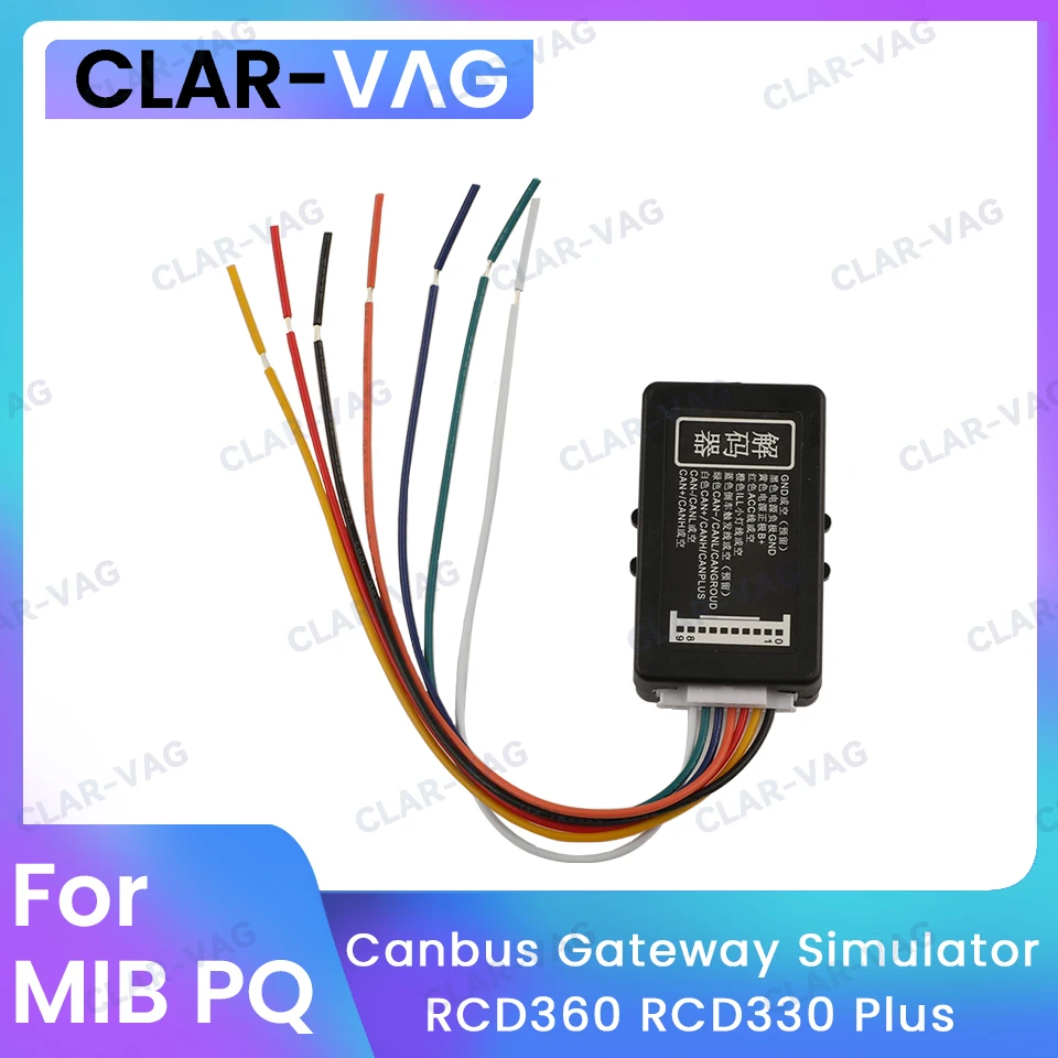 

7 Lines Decoder Canbus Gateway Emulator Simulator for VW Golf Jetta MK5 MK6 Passat Touran For MIB PQ RCD360 RCD330 Plus