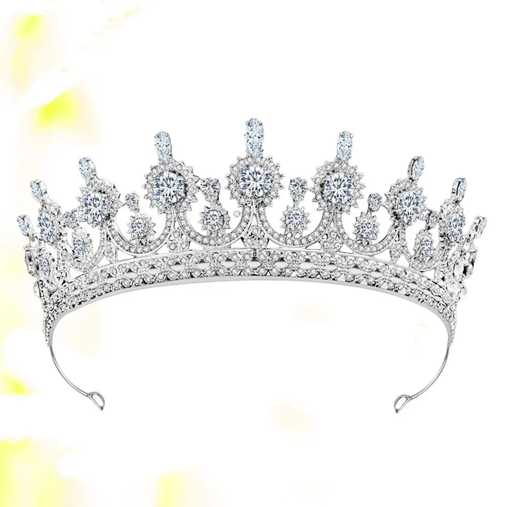 1 unidad de diadema de diamantes de imitación para novia, elegante tocado de boda para mujer, ideal para ceremonias, fiestas, fotografía y uso diario.