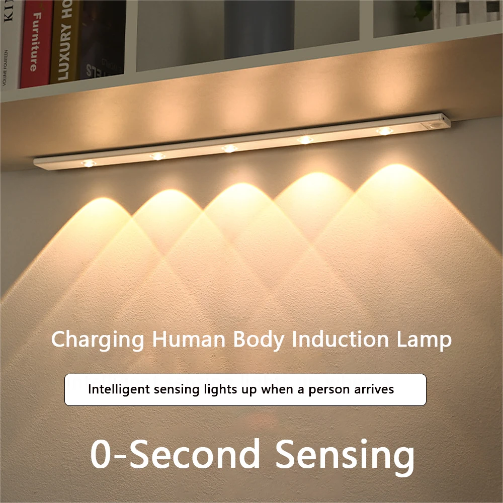 

Aluminum Motion Sensor Light USB Wireless Night Light Wine cooler Light For Kitchen Cabinet Bedroom Wardrobe Indoor Lighting
