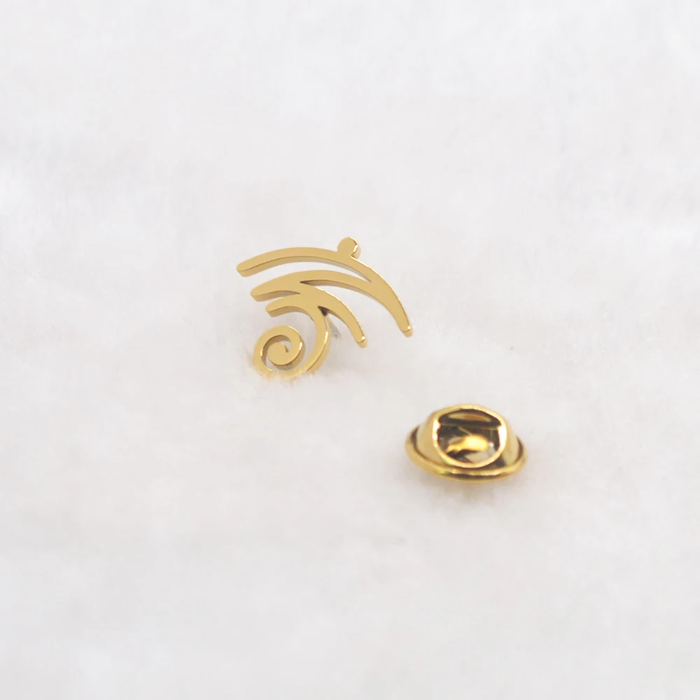 الحد الأدنى تصميم واي فاي الفولاذ المقاوم للصدأ فراشة المشبك بروش دبوس معدني عصري ملحق ديكور فريد ​